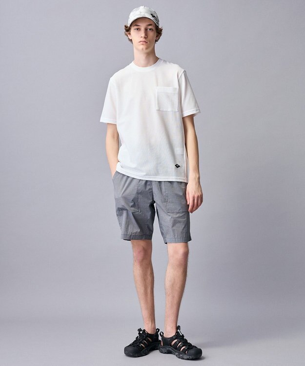 JOSEPH ABBOUD MOUNTAIN 【ゆったり】グリットワッフル アウトドアTシャツ ホワイト系