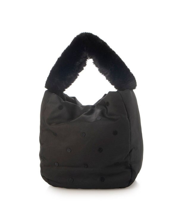 UNBILLION カシュカシュ cachecache / エコファーワンハンドルドット刺繍トート ブラック