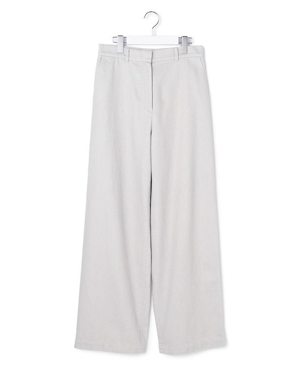 ICB 【先行予約】コットンカラーデニム カーブパンツ ライトグレー