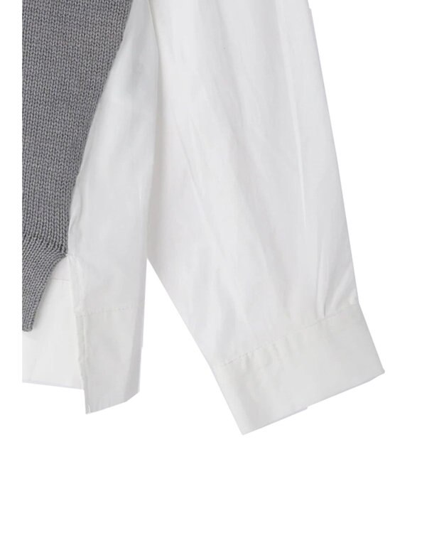 CRAFT STANDARD BOUTIQUE シャツドッキングニットプルオーバー Gray Mixture