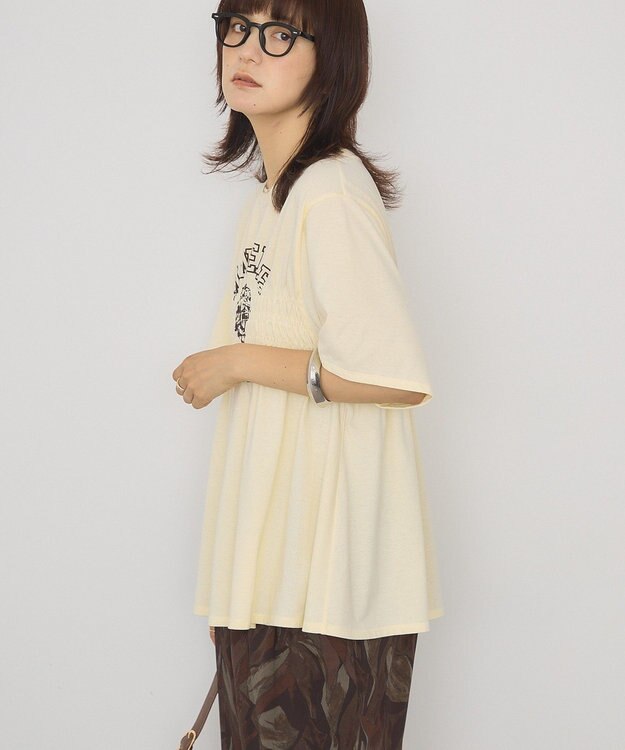 AMERICAN HOLIC シャーリングプリントTシャツ Light Yellow