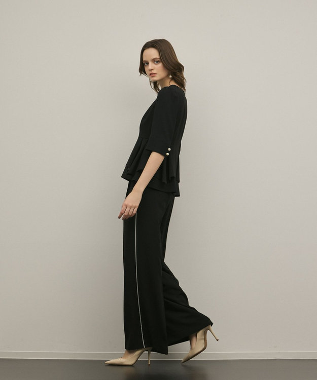 GRACE CONTINENTAL トリアセタックワイドパンツ ブラック