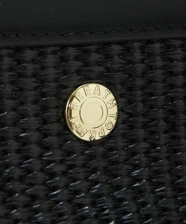 TOPKAPI 【Breath TOPKAPI】サングラスホルダー付き レザーコンビ カゴバッグ L ブラック