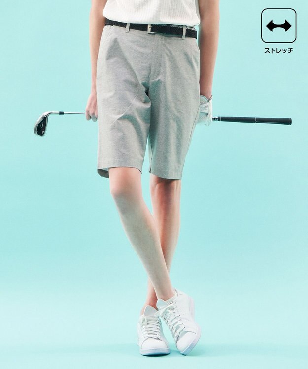 23区GOLF 【MEN】【ストレッチ】クールドット柄ハーフパンツ ライトグレー系5