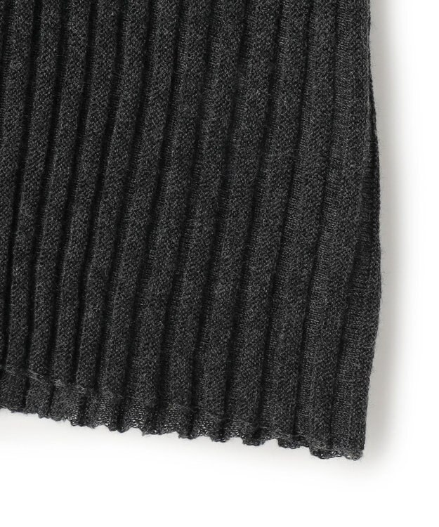 uncrave シアーストライプニット ドルマンカーディガン チャコール