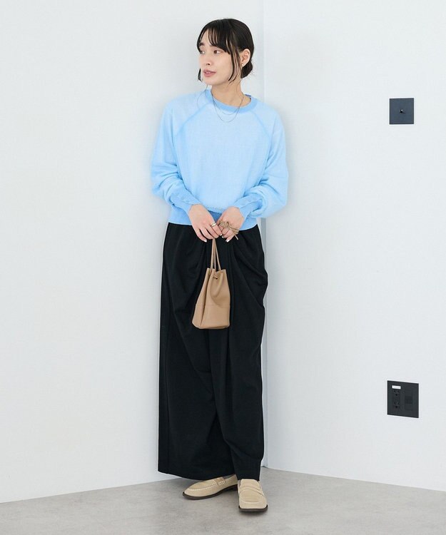 CRAFT STANDARD BOUTIQUE ジョーゼットシアーニットプルオーバー Blue