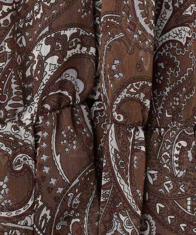 自由区 L 【SHIHOさん着用】ペイズリープリント ワンピース モカ