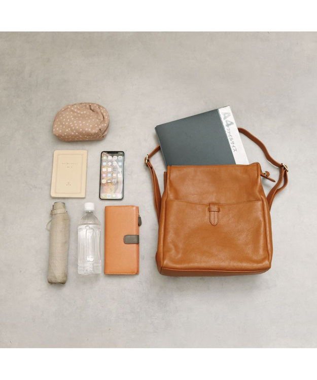 UNBILLION アトランタ ATLANTA / 牛革スクエアリュック キャメル