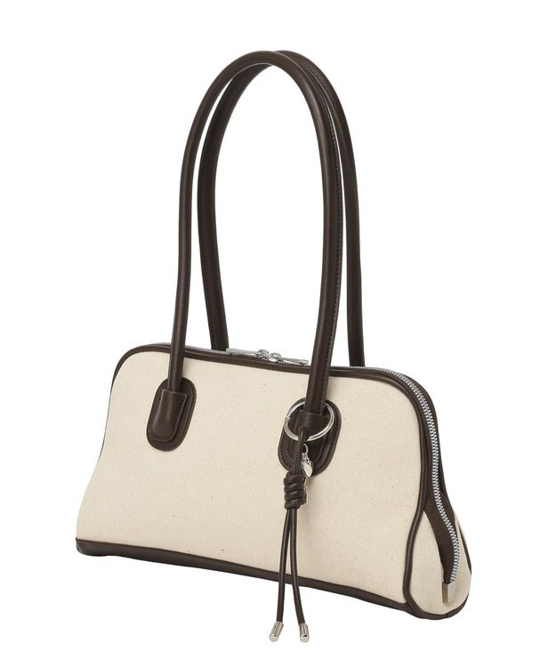 earth music&ecology チャーム付きオブロングボストン Brown