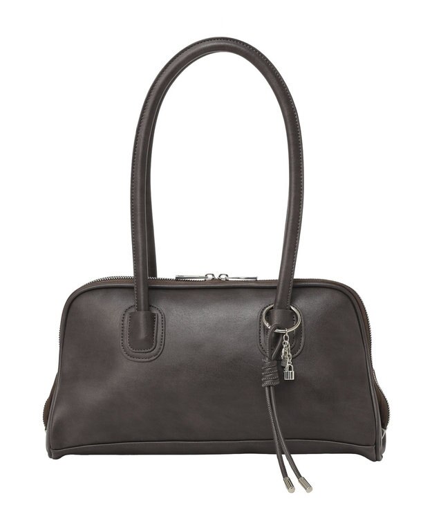 earth music&ecology チャーム付きオブロングボストン Gray