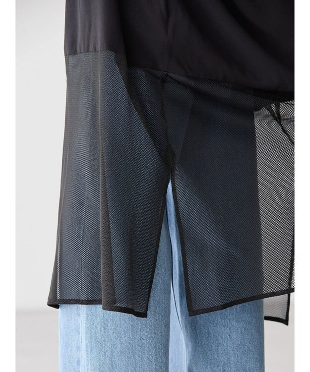 AMERICAN HOLIC サラックールメッシュ切替ワンピース Black