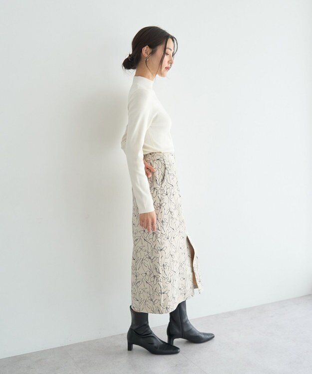 YECCA VECCA ハイネックリブニット Ivory