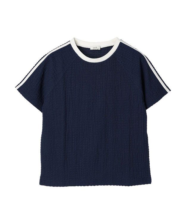 earth music&ecology ラインジャガードプルオーバー Navy