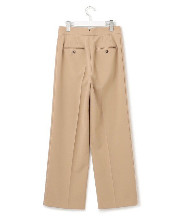 23区 【洗える】ストレッチダブルクロス サスペンダーパンツ ベージュ系