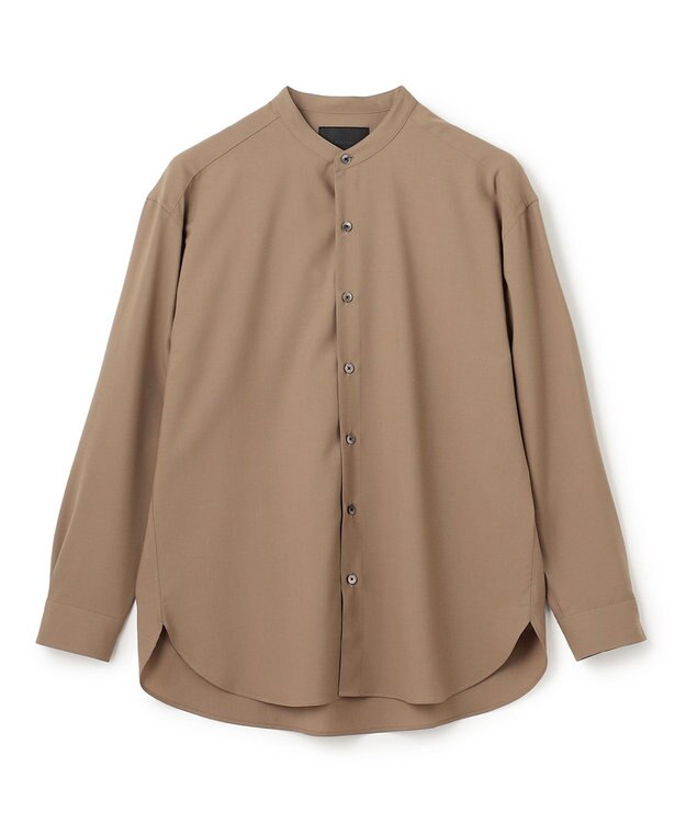 JOSEPH HOMME 【HIGH GRADE LINE】テックウールポプリン    バンドカラーシャツ ベージュ系