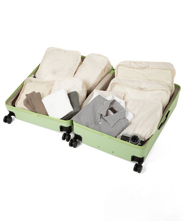 ACE BAGS & LUGGAGE ACE ベベル スーツケース 92L 7~10泊 ドリンクホルダー付き 05683 エース グリーン