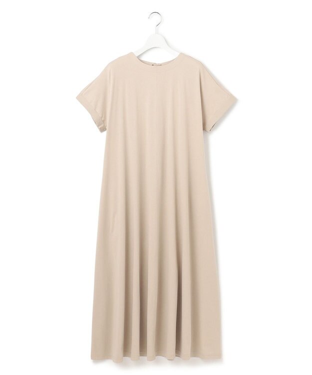J.PRESS YORK STREET 【WOMEN】【SMOOTH JERSEY】ファブリックスリーブ ワンピース ベージュ系