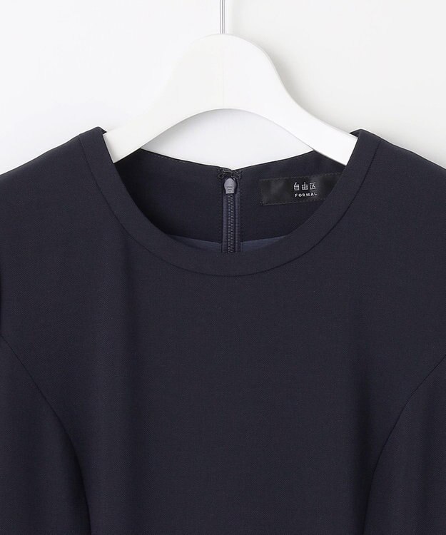 自由区 FORMAL 【お受験/セレモニーに】濃紺洗える/ストレッチワンピース+ジャケット ネイビー系
