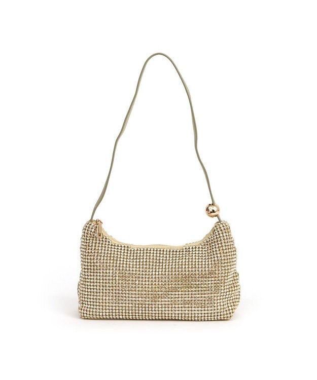 UNBILLION カシュカシュ cachecache / ワンハンドルメタリックビーズバッグ ゴールド