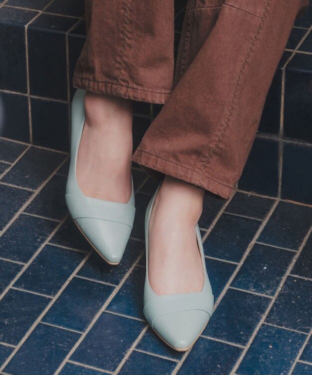 REGAL FOOT COMMUNITY 【ビューフィット】A72W 晴雨兼用パンプス ライトグリーン