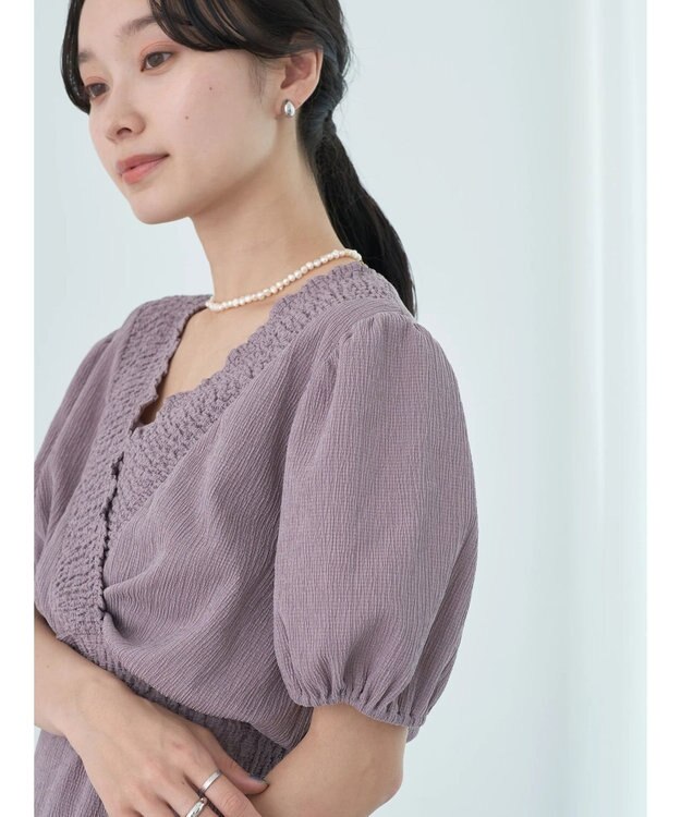 earth music&ecology ＳＥＴ２点カシュクールプルオーバー＋ワンピース Pink