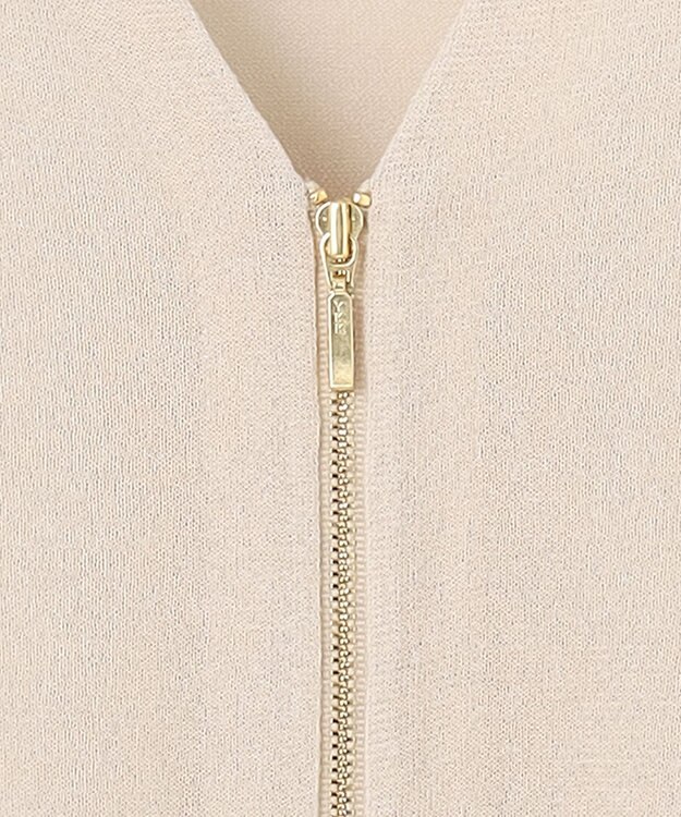 23区 【洗える】ライトシアーニット ブルゾン ベージュ系