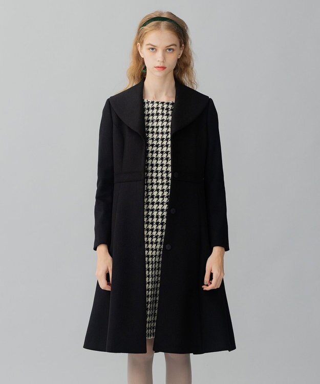 TOCCA MUSE ショールカラーコート ブラック系