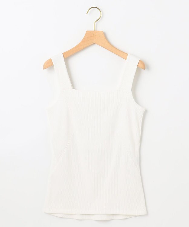 組曲 テレコスクエア タンクトップ ホワイト系