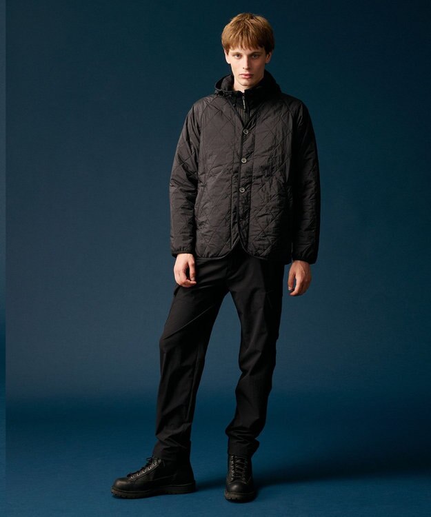 JOSEPH ABBOUD MOUNTAIN 【MADE IN JAPAN】ダイヤモンドワッフル 長袖 アウトドア Tシャツ ブラック系