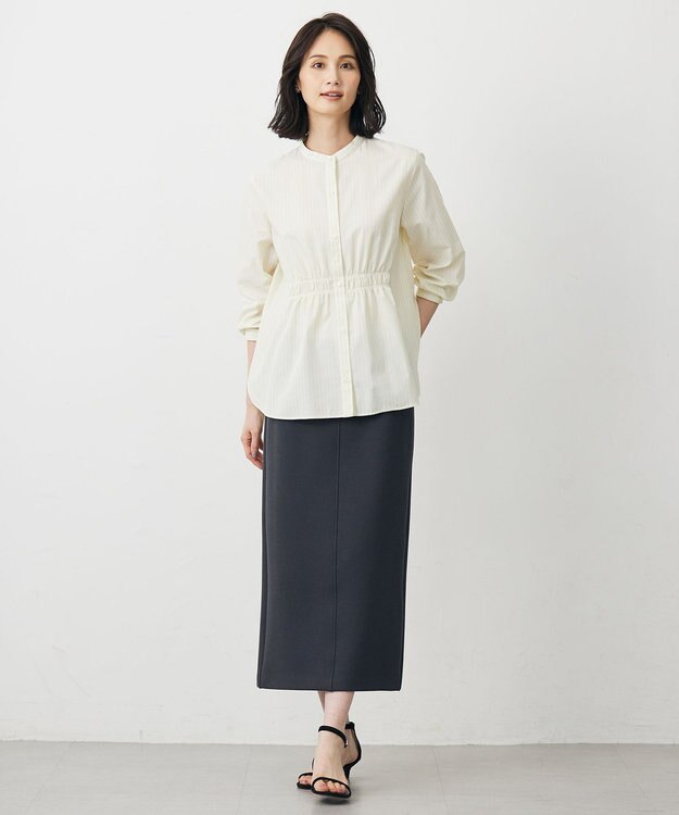 J.PRESS LADIES 【WEB限定】ストライプ シャーリング ブラウス 【WEB限定】イエローストライプ系