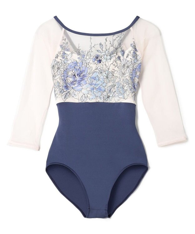 Chacott ６分袖レオタード ブルー