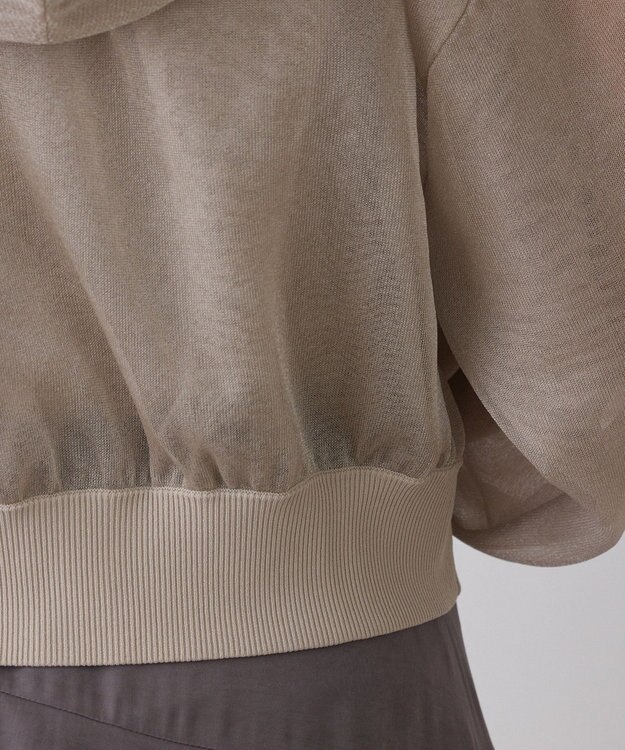 GRACE CONTINENTAL シアーニットパーカー ベージュ