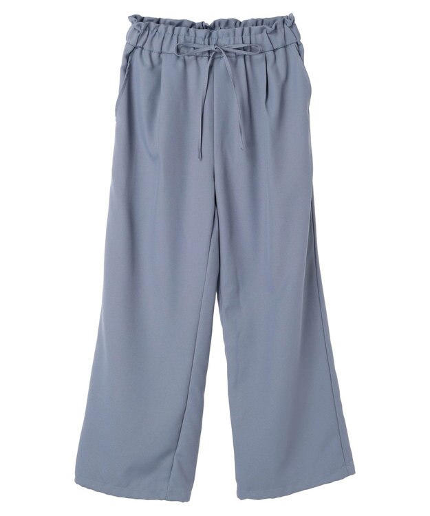 earth music&ecology 裾ドロストパラシュートパンツ Grayish Blue