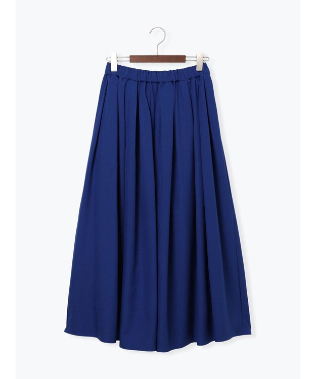 Te chichi フラッフィーツイルタックフレアスカート ブルー