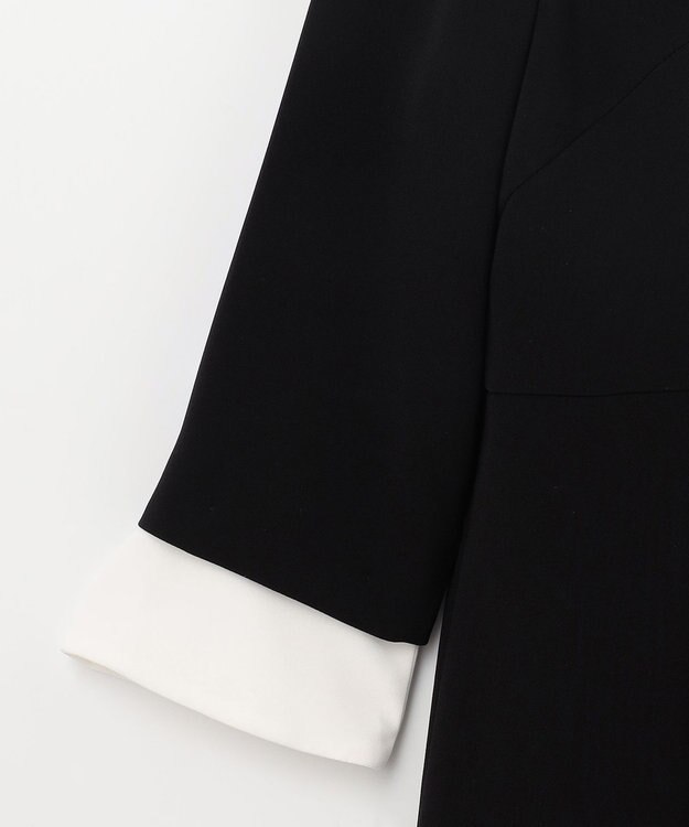 GRACE CONTINENTAL ダブルクロスドレス バイカラー