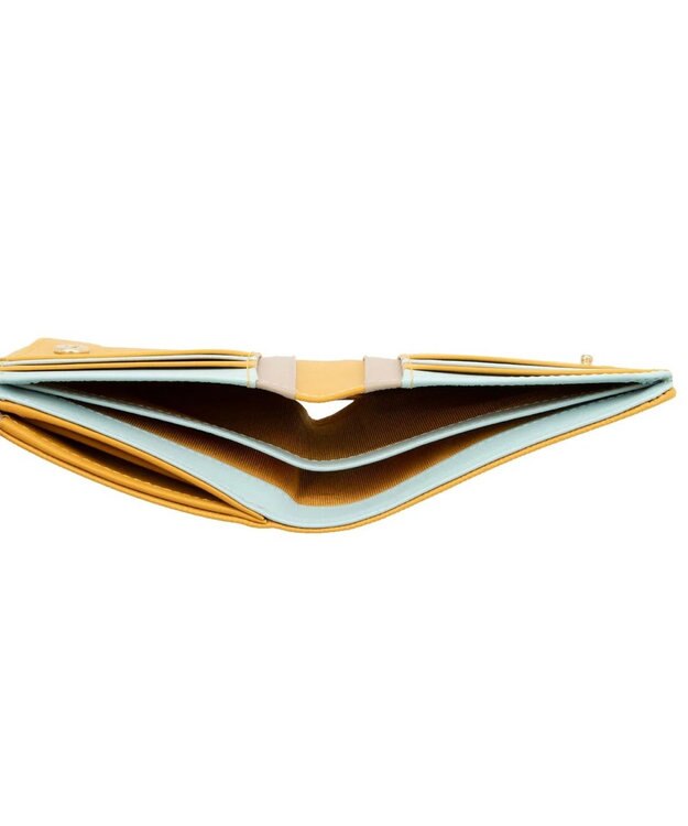 LANVIN en Bleu リュクサンブールカラー 二つ折りLファスナー財布 マスタード