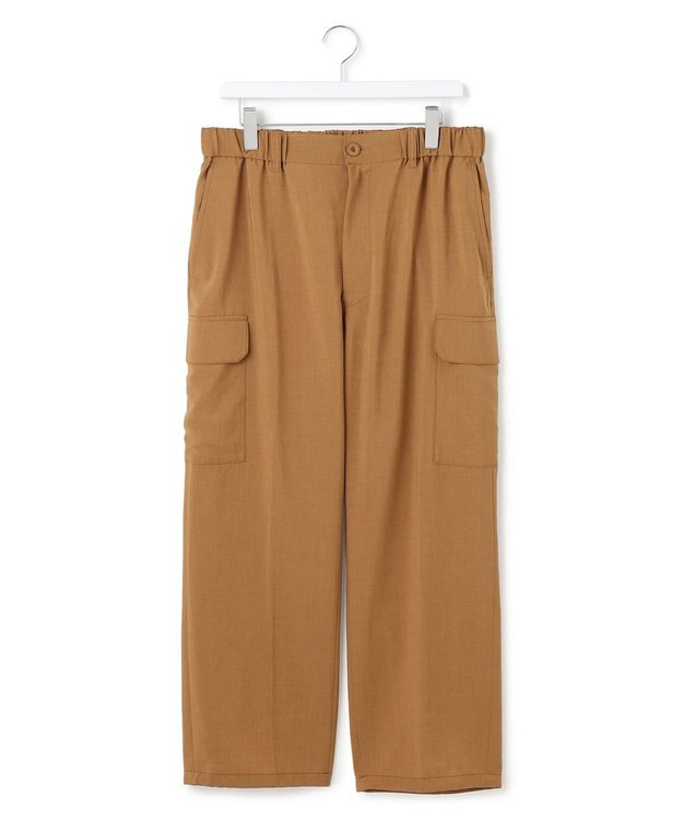 J.PRESS YORK STREET 【UNISEX】リネンライクイージー カーゴパンツ ブラウン系