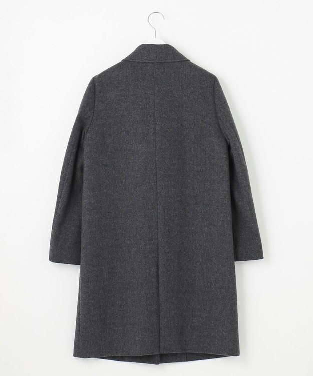 J.PRESS LADIES ショートビーバー ステンカラー コート チャコール系