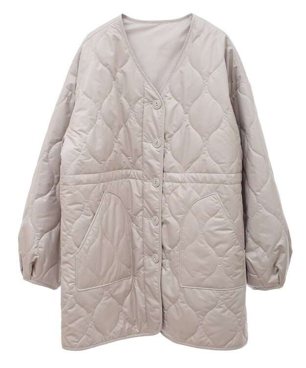 earth music&ecology キルティングハーフコート Beige