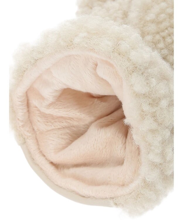 Green Parks ボアミトン手袋 Ivory