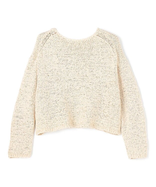 UNFILO L テープヤーンニット プルオーバー グレージュ