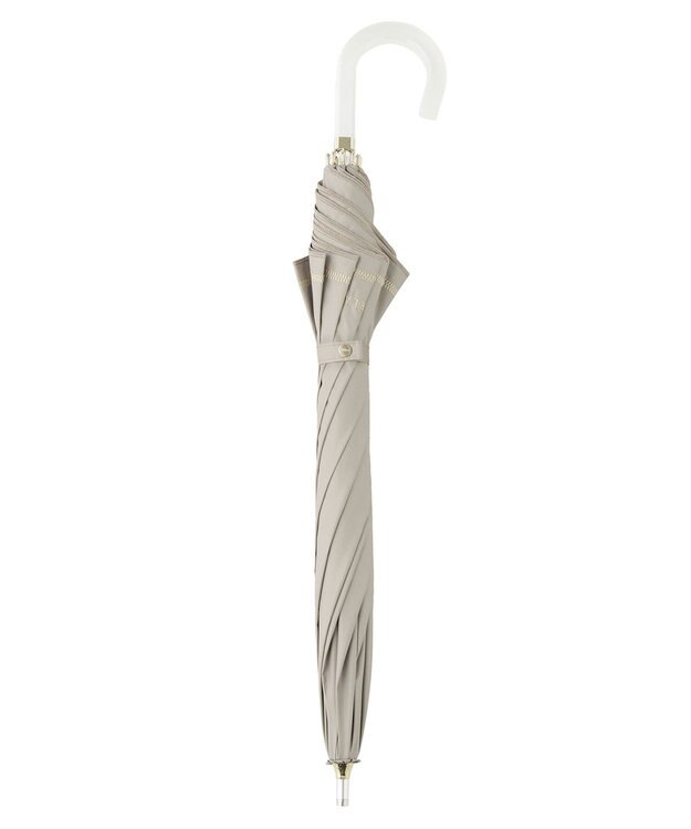 MOONBAT FURLA 晴雨兼用日傘 長傘 ジッパー刺繍 ／遮光 遮熱 UV ダークグレー