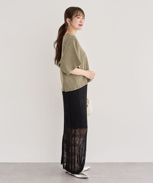 Green Parks ・ＳＵＧＡＲ　ＳＰＯＯＮ　ワイドスリーブＴＥＥ Khaki