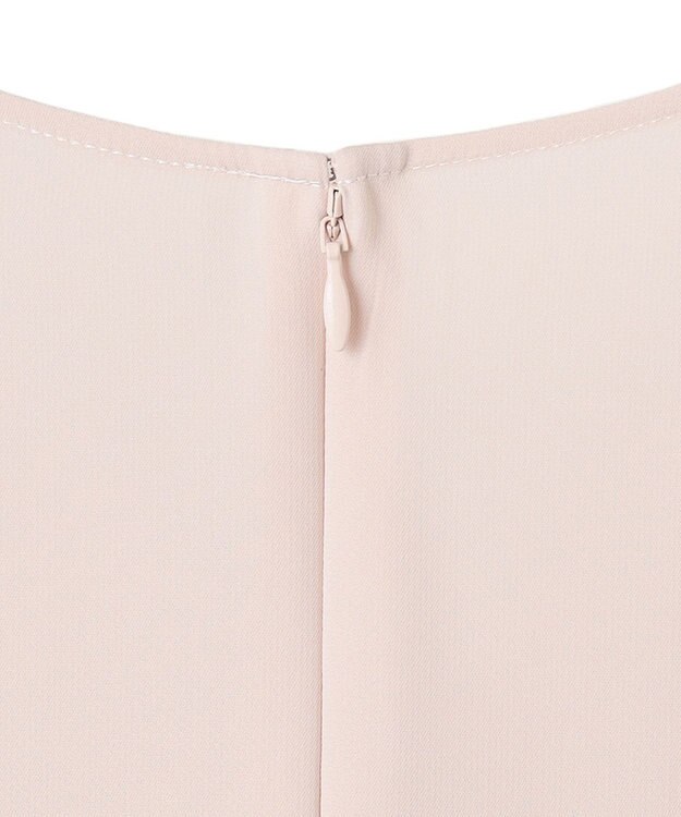 ICB 【洗える】BackSatinAmunzen フリルブラウス ピンク系