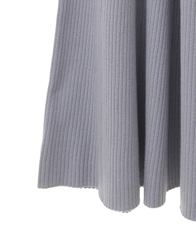 earth music&ecology 襟レースニットワンピース Sax