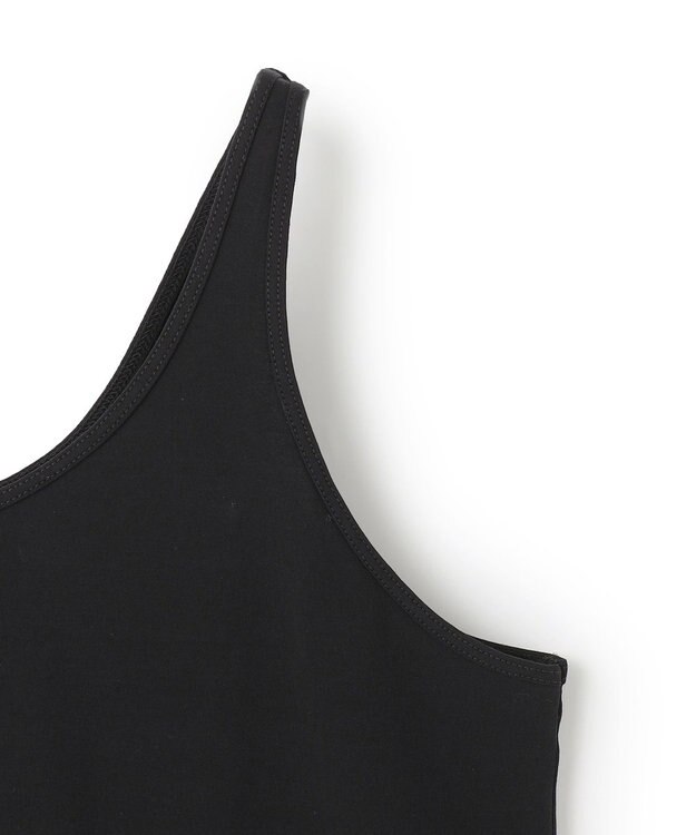 BEIGE， 【洗える】BROIS / コットンシャツテールタンクトップ Black
