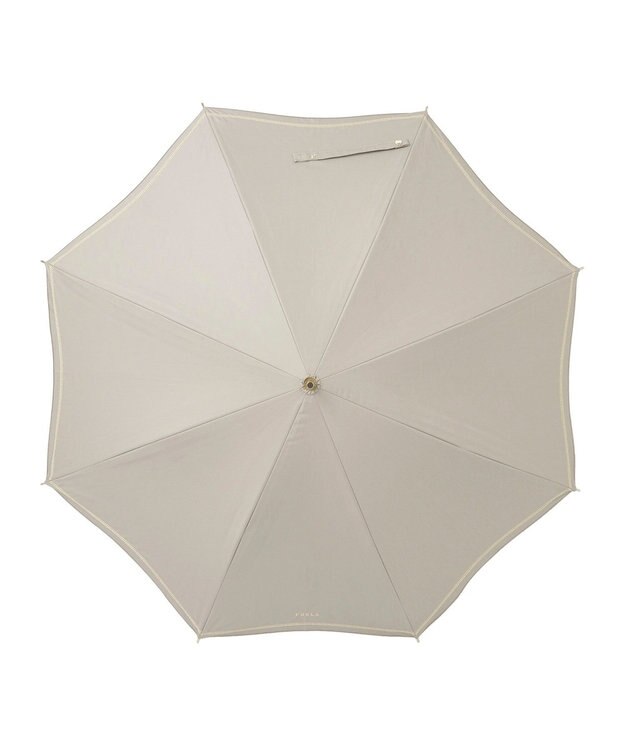 MOONBAT FURLA 晴雨兼用日傘 長傘 ジッパー刺繍 ／遮光 遮熱 UV ダークグレー