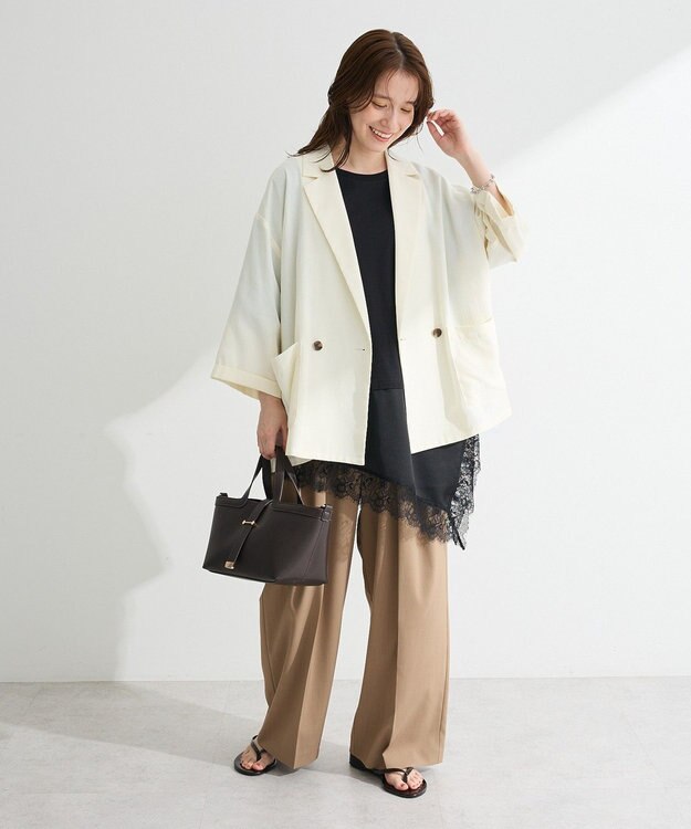 Green Parks 【適ON】シアーシャツジャケット Ivory