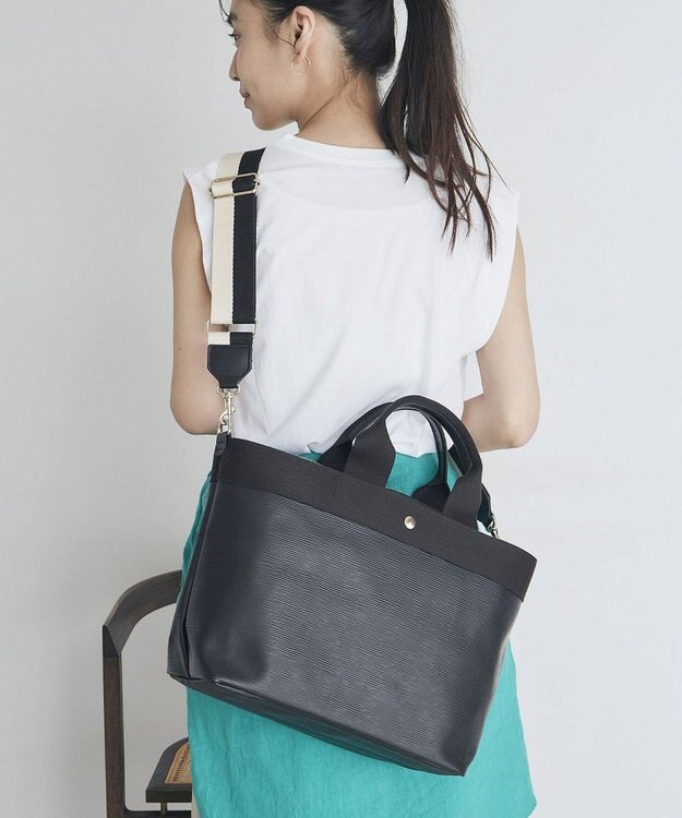 TOPKAPI 【Breath TOPKAPI】50mm バイカラーテープ ショルダー ベルト クリーム