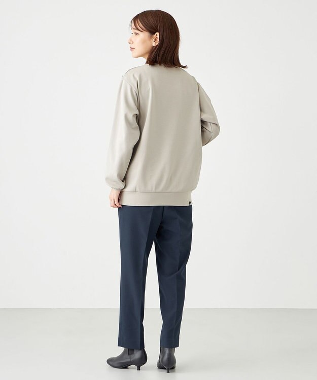 SHARE PARK LADIES 【洗える】ダブルクロスストレッチパンツ ネイビー